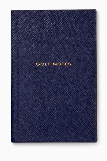 دفتر ملاحظات للجيب بطبعة Golf Notes جلد باناما