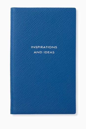 دفتر ملاحظات للجيب بطبعة Inspirations and Ideas جلد باناما