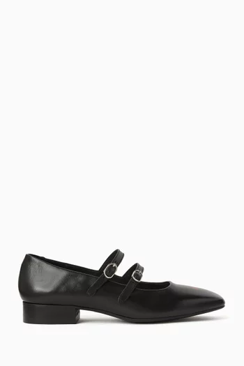 Ruby Cherry Mary Jane Pumps in Smooth Leather