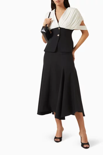 V-neck Pleated Top