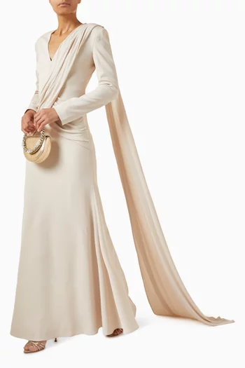 Overlap Cape Dress