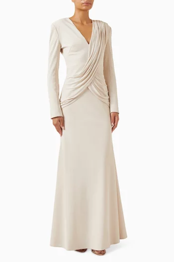 Overlap Cape Dress