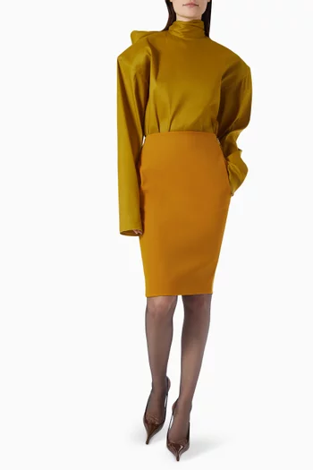 Pencil Skirt in Satin