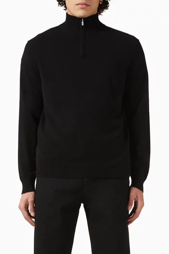 سترة هايلز بسحّاب قصير كشمير