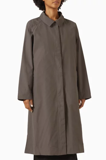 Classic Collar Coat in Cotton-nylon
