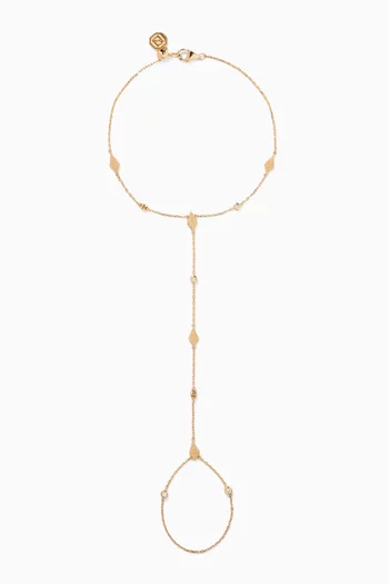 Mosaic Hand Chain in 18kt Yellow Gold