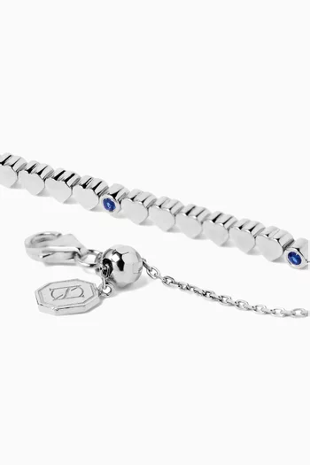 Lit Sapphire Bracelet in 18kt White Gold