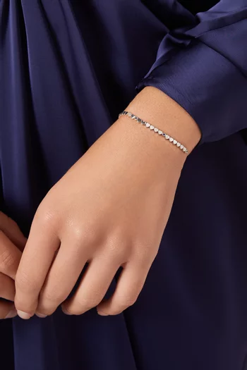 Lit Sapphire Bracelet in 18kt White Gold
