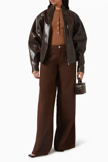 Alter Snake Jacket in Faux Leather