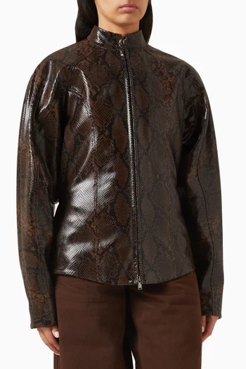 Alter Snake Jacket in Faux Leather