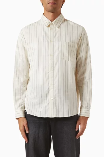 Clement Striped Shirt in Cotton-wool