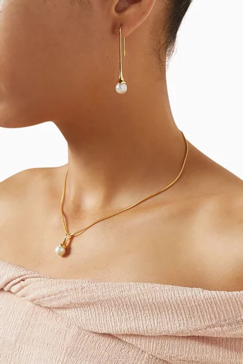 Lumora Pearl Necklace in 18kt Gold-plated Sterling Silver