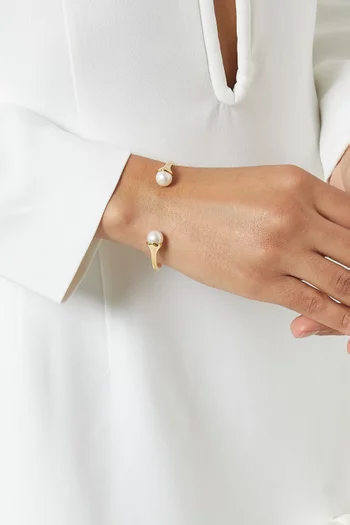 Lumora Pearl Bracelet in 18kt Gold-plated Sterling Silver