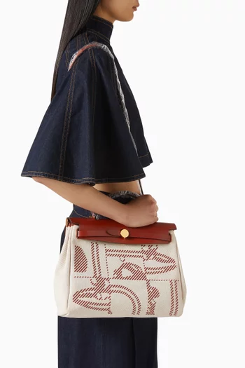 Unused Herbag Zip 31 Bag in Canvas & Leather