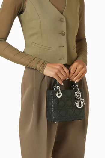 Mini Lady Dior Bag in Cannage Iridescent Fabric