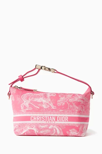 Small Travel Nomad Pouch in Toile de Jouy Reverse