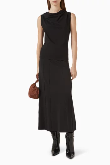 Draped Top in Cotton Jersey