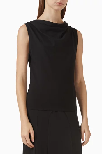 Draped Top in Cotton Jersey