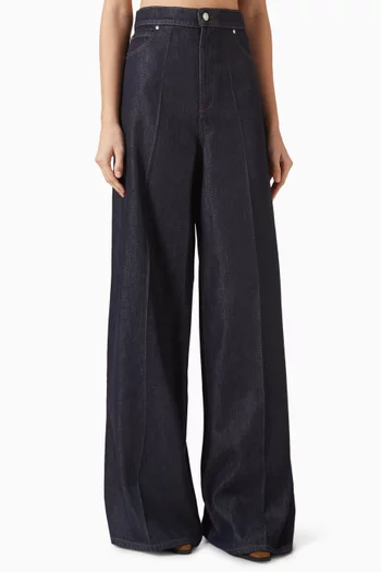 Carmine Wide-leg Jeans in Denim
