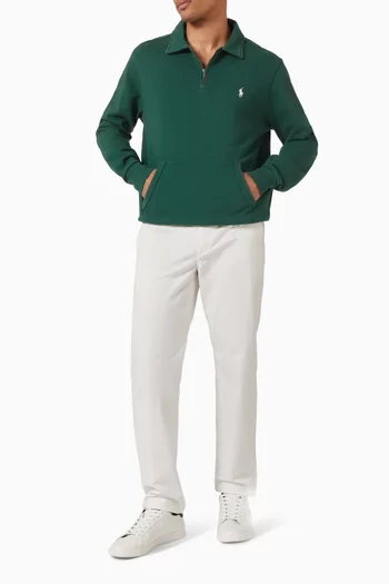 Polo Sweatshirt in Cotton