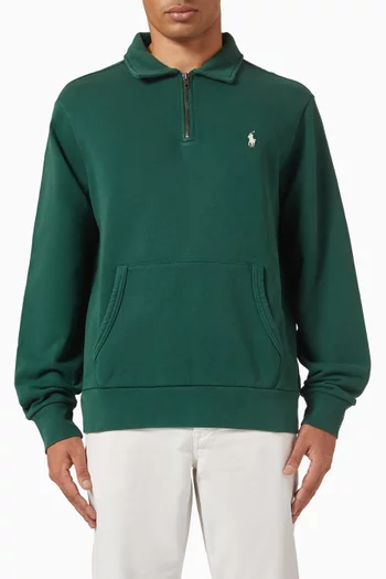 Polo Sweatshirt in Cotton