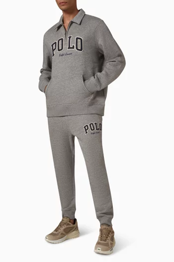 Logo Polo Sweatshirt in Fleece