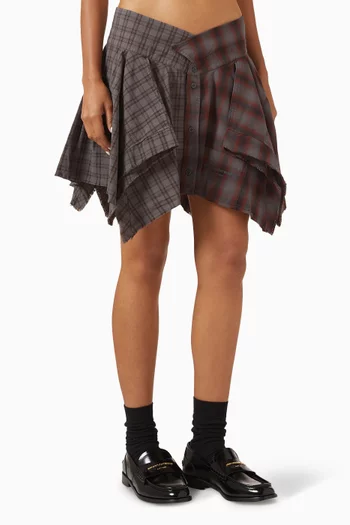 Mid-rise Deconstructed Mini Skirt