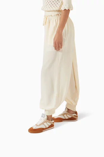 Kick Low-top Sneakers in Mesh & Calfskin