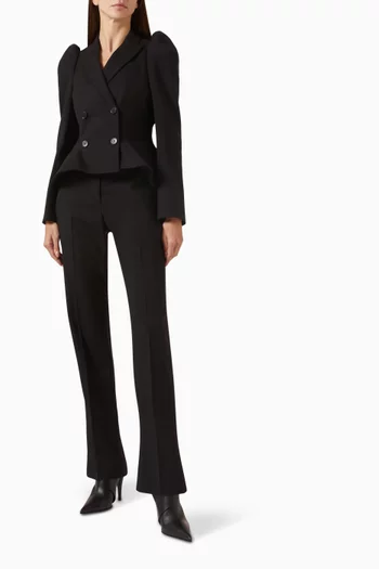 Double-breasted Blazer in Wool Gabardine