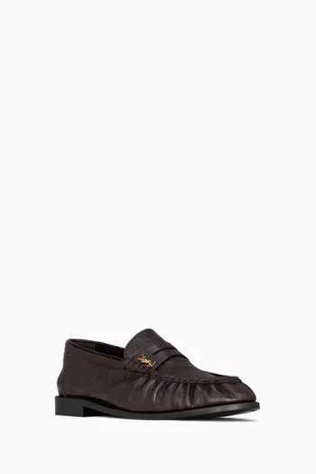 Le Loafer Penny Slippers in Eelskin