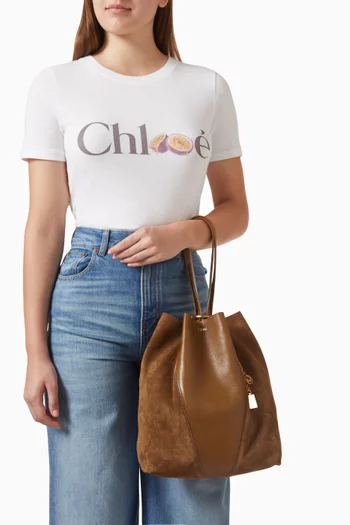 حقيبة يد سبين جلد حُبيبي وجلد شمواه