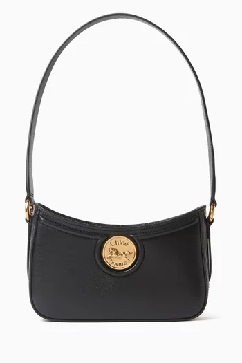Horse Medal Shoulder Bag in Grained Leather