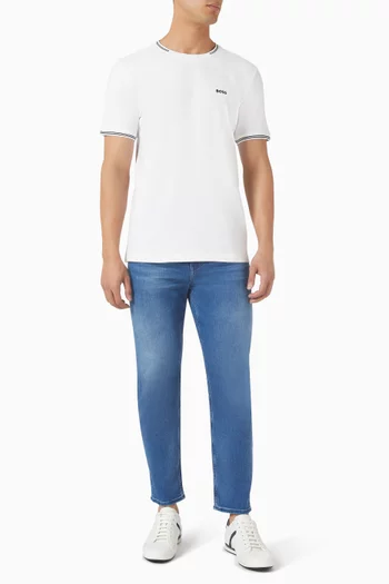 تي شيرت بشعار الماركة قطن مطاطي