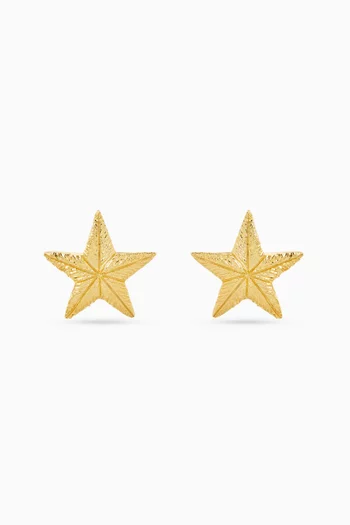 1980s Vintage Star Earrings