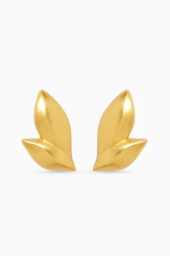 1980s Vintage Leaf Earrings