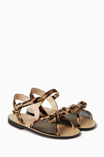 Key Mini Leopard Sandals in Mesh