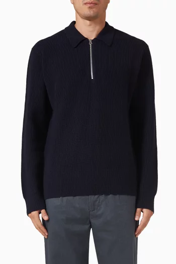 Saisaks Polo Sweater in Merino Wool