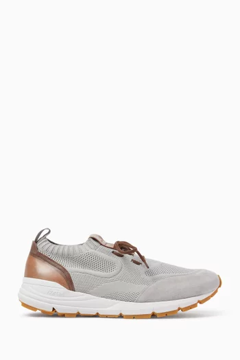 Robbie Sneakers in Knit & Leather