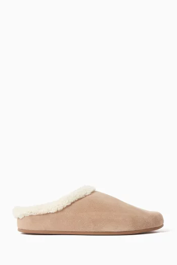 Clog in Shearling & Suede