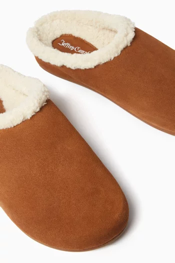 Clog in Shearling & Suede