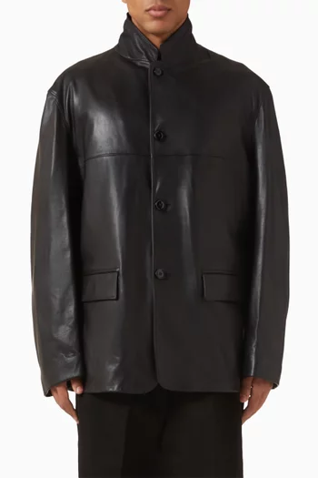 Single-breasted Jacket in Leather