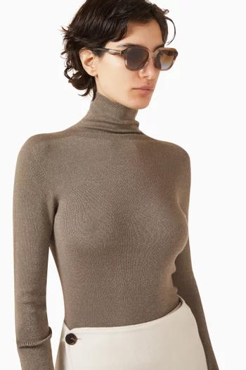 نظارة شمسية بإطار مربع أسيتات