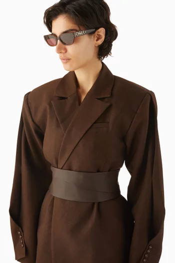 Rectangle Charm Sunglasses in Acetate