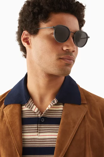 Round Sunglasses in Metal
