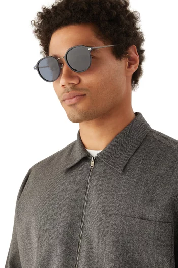Round Sunglasses in Metal