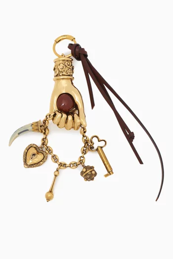 Symbols Hand Bag Charm in Brass