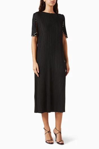 فستان فرناندا مطرز باللؤلؤ