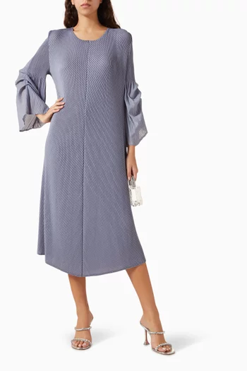 Meredith Midi Dress in Plissé