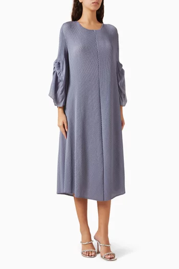 Meredith Midi Dress in Plissé