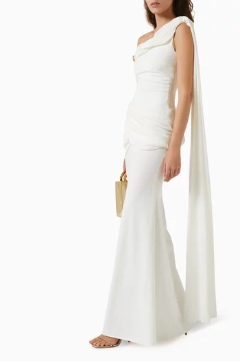 Serapha Off-shoulder Dress in Cotton Blend